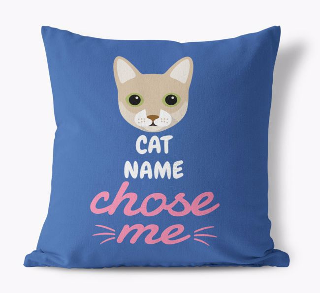 Chose Me: Personalised {breedCommonName} Canvas Cushion